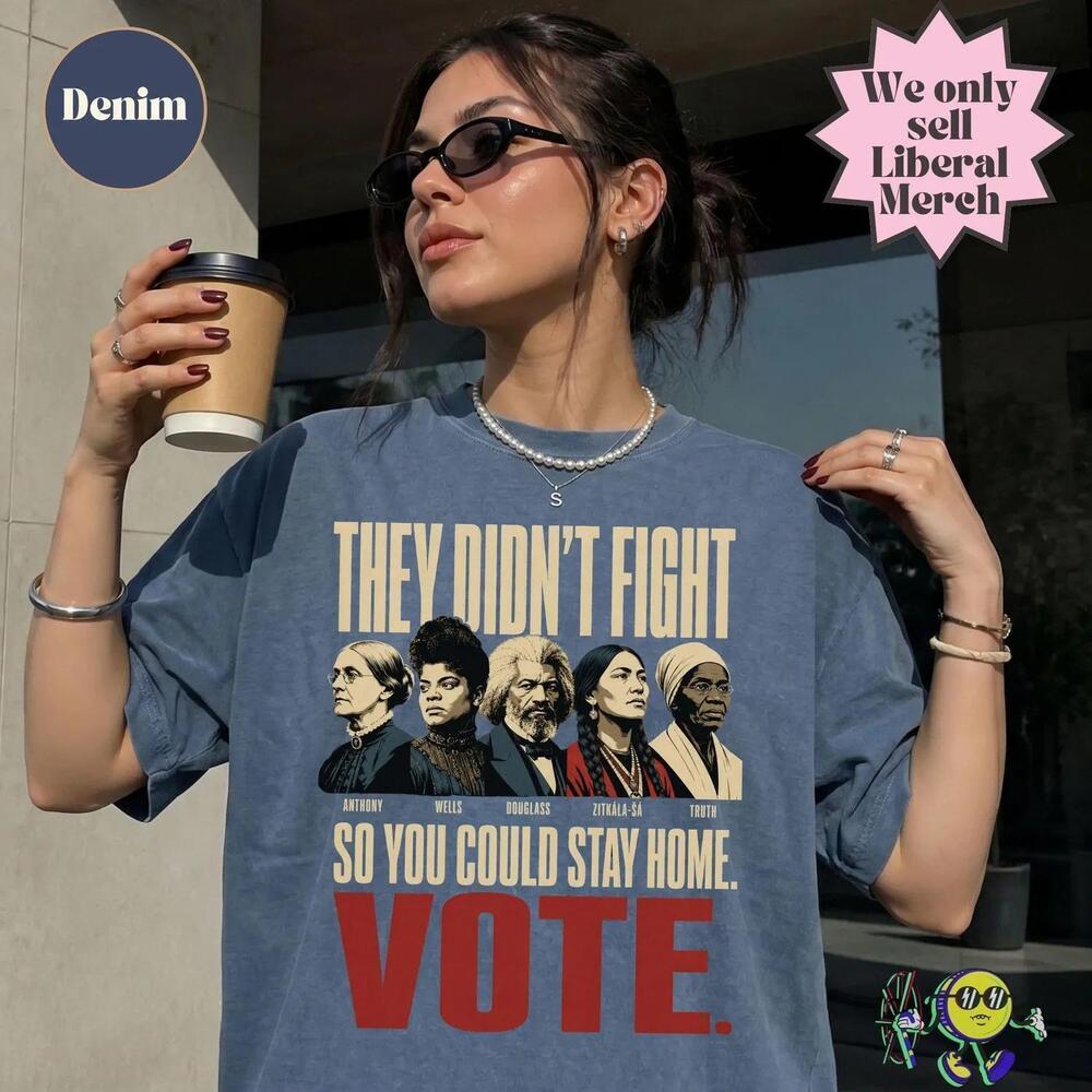 Retro Historical Suffrage Icons Douglass Wells Voting Rights Democracy T Shirt